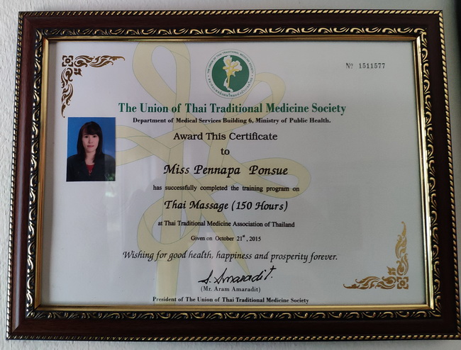 Thai Massage Certificate